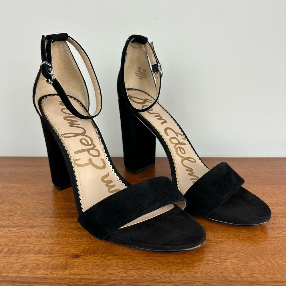Sam Edelman Black Suede Yaro Platform Sandal, 10